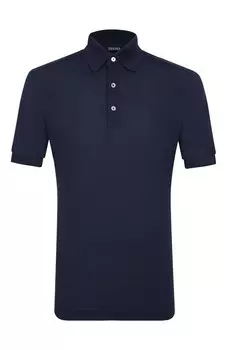 Поло из хлопка и шелка Zegna