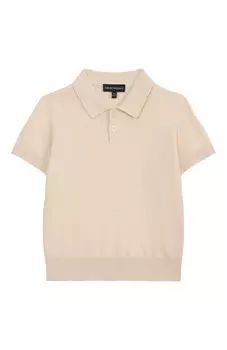 Поло из хлопка и вискозы Emporio Armani