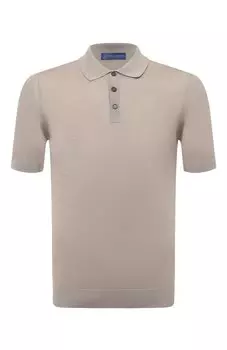 Поло из шелка и хлопка Andrea Campagna