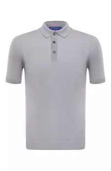 Поло из шелка и хлопка Andrea Campagna