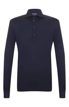 Поло из шелка и хлопка Brunello Cucinelli