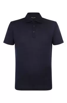 Поло из шелка и хлопка Giorgio Armani