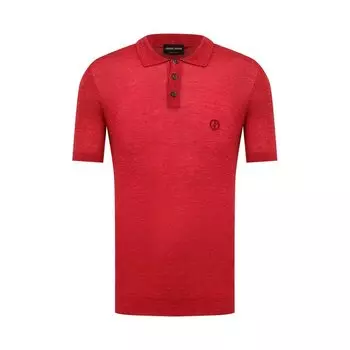 Поло из шелка и кашемира Giorgio Armani