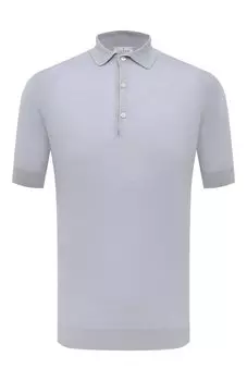 Поло из шелка и льна Giampaolo