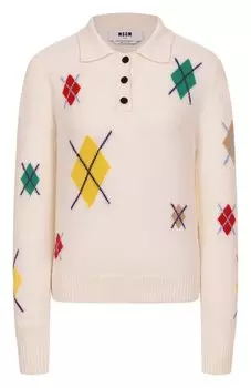 Поло из шерсти и кашемира MSGM