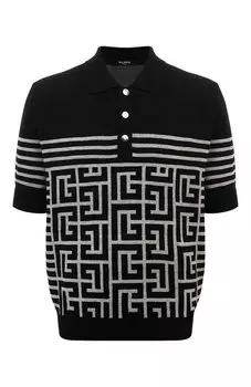 Поло из шерсти и льна Balmain