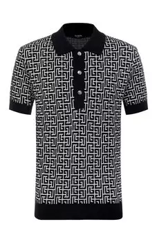 Поло из шерсти и льна Balmain