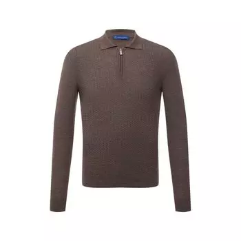 Поло из шерсти и шелка Andrea Campagna