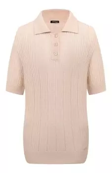 Поло из шерсти и шелка Kiton