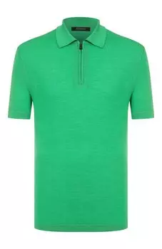 Поло из шерсти и шелка KNT