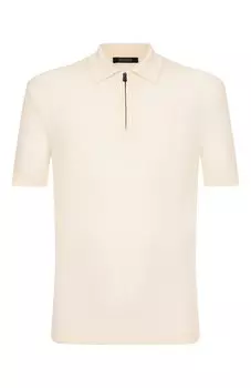 Поло из шерсти и шелка KNT
