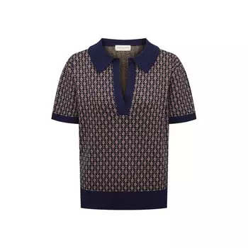 Поло из шерсти и вискозы Dries Van Noten