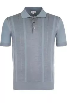 Поло из смеси хлопка и шелка Brioni