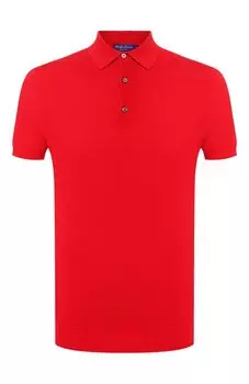 Поло из смеси шелка и хлопка Ralph Lauren