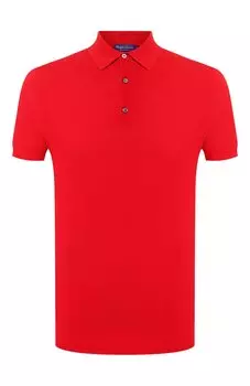 Поло из смеси шелка и хлопка Ralph Lauren