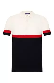 Поло из смеси шелка и хлопка Ralph Lauren