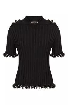 Поло из вискозы Jil Sander