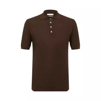 Поло изо льна и хлопка Daniele Fiesoli