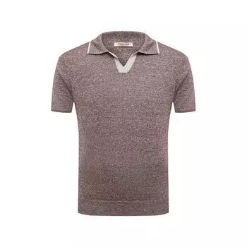 Поло изо льна и хлопка Fioroni