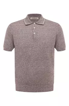 Поло изо льна и хлопка Fioroni