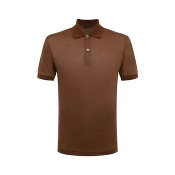 Поло изо льна и хлопка Kiton