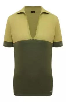 Поло изо льна и хлопка Kiton