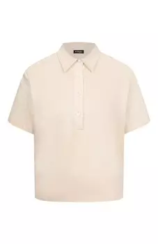 Поло изо льна и хлопка Kiton