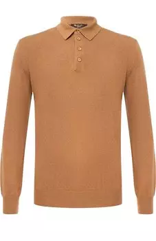 Поло с длинными рукавами из шерсти викуньи Loro Piana