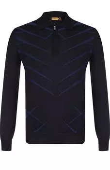 Поло с длинными рукавами из смеси кашемира и шелка Zilli