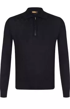 Поло с длинными рукавами из смеси кашемира и шелка Zilli