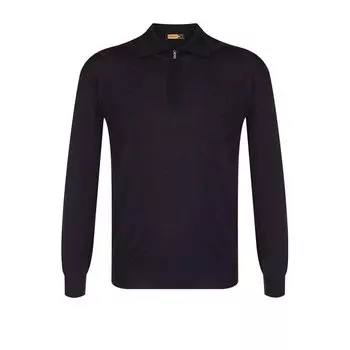 Поло с длинными рукавами из смеси кашемира и шелка Zilli