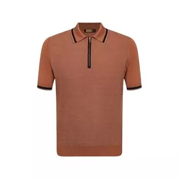 Поло с отделкой из кожи аллигатора Zilli