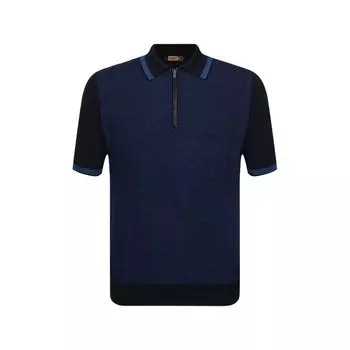 Поло с отделкой из кожи аллигатора Zilli