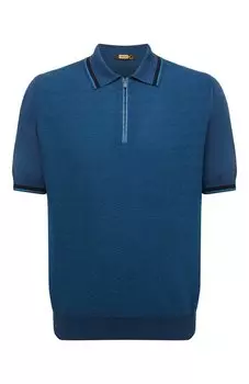 Поло с отделкой из кожи аллигатора Zilli