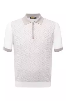 Поло с отделкой из кожи аллигатора Zilli