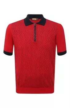 Поло с отделкой из кожи аллигатора Zilli