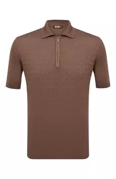 Поло с отделкой из кожи аллигатора Zilli