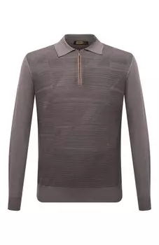 Поло с отделкой из кожи аллигатора Zilli