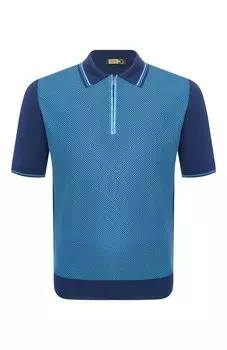 Поло с отделкой из кожи аллигатора Zilli