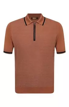 Поло с отделкой из кожи аллигатора Zilli