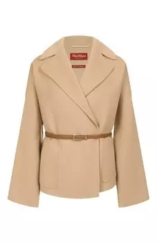 Полупальто из шерсти и кашемира Max Mara Studio