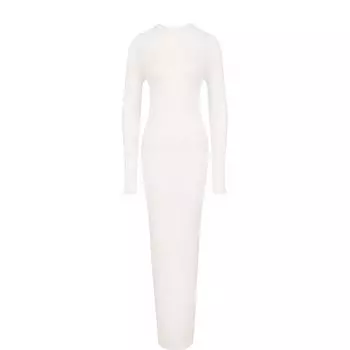 Полупрозрачное платье-футляр с длинным рукавом Isabel Benenato