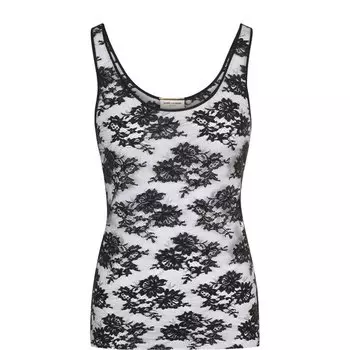 Полупрозрачный кружевной топ Saint Laurent
