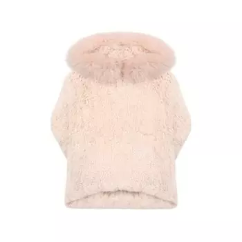 Пончо из меха кролика Yves Salomon Enfant