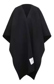 Пончо из шерсти и шелка Nanushka