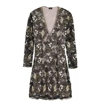 Приталенное кружевное мини-платье La Perla