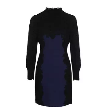 Приталенное мини-платье с кружевной отделкой Rebecca Taylor