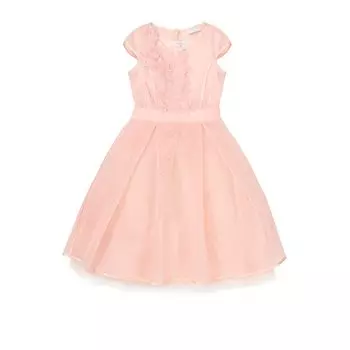 Приталенное платье с цветочной отделкой Monnalisa