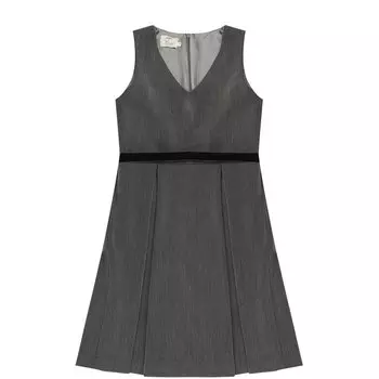 Приталенное платье с защипами и поясом Caf