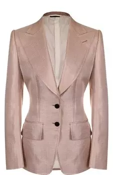 Приталенный однотонный жакет из вискозы Tom Ford